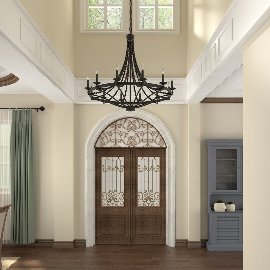 Isoren Vintage Industrial Wooden Chandelier