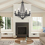 Isoren Vintage Industrial Wooden Chandelier