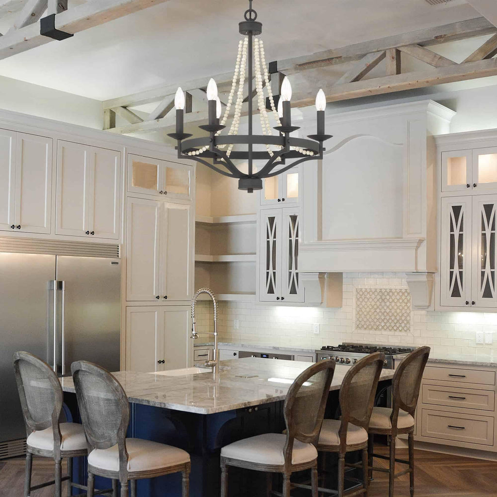 Isoren Vintage Industrial Wooden Chandelier