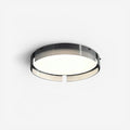 Stripe Brass Ceiling Lamp Circular Frame Modern Bedroom