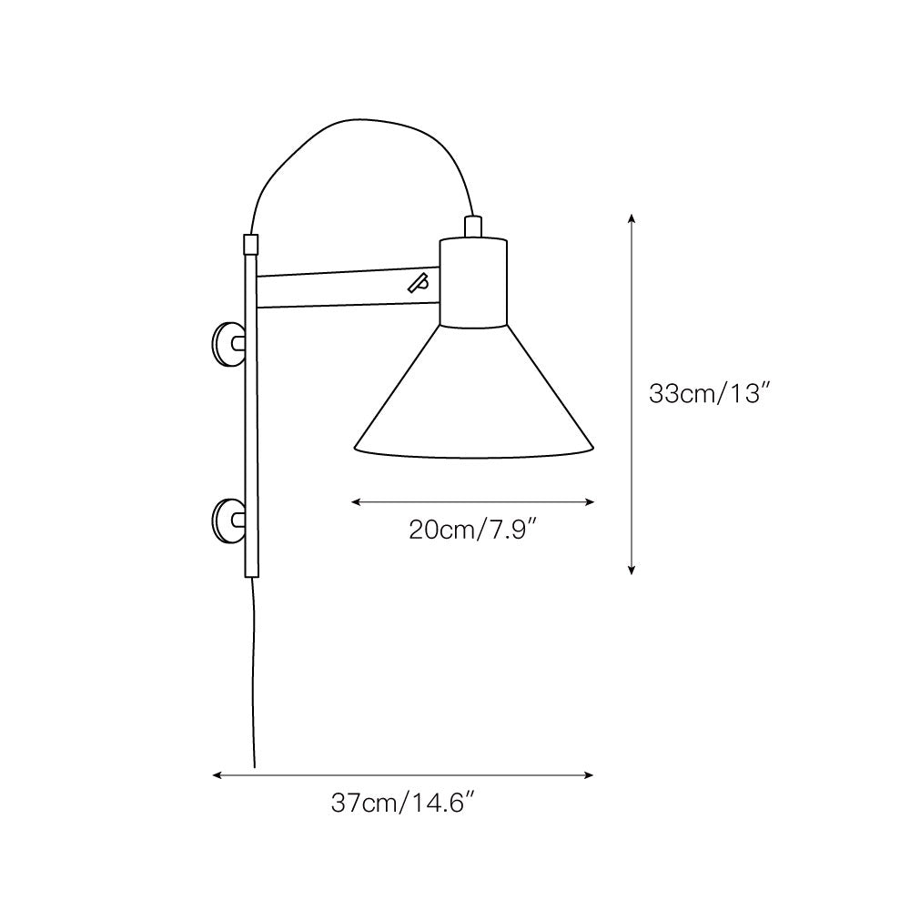 Ivela Modern Minimalist Plug-In Wall Lamp