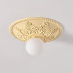 Ceiling Light Resin Canopy Glass Globe Classic Ornate