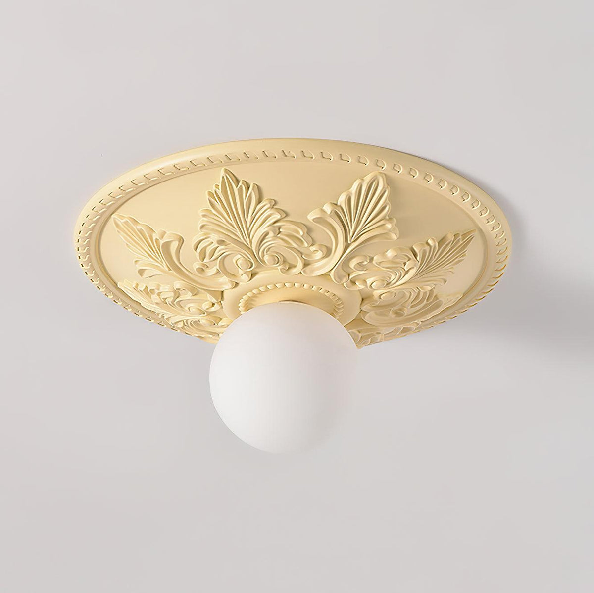 Ceiling Light Resin Canopy Glass Globe Classic Ornate