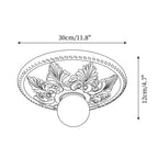 Ceiling Light Resin Canopy Glass Globe Classic Ornate