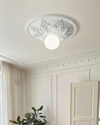 Ceiling Light Resin Canopy Glass Globe Classic Ornate