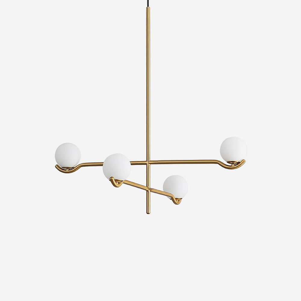 Fayno White Globe Chandelier
