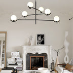 Fayno White Globe Chandelier