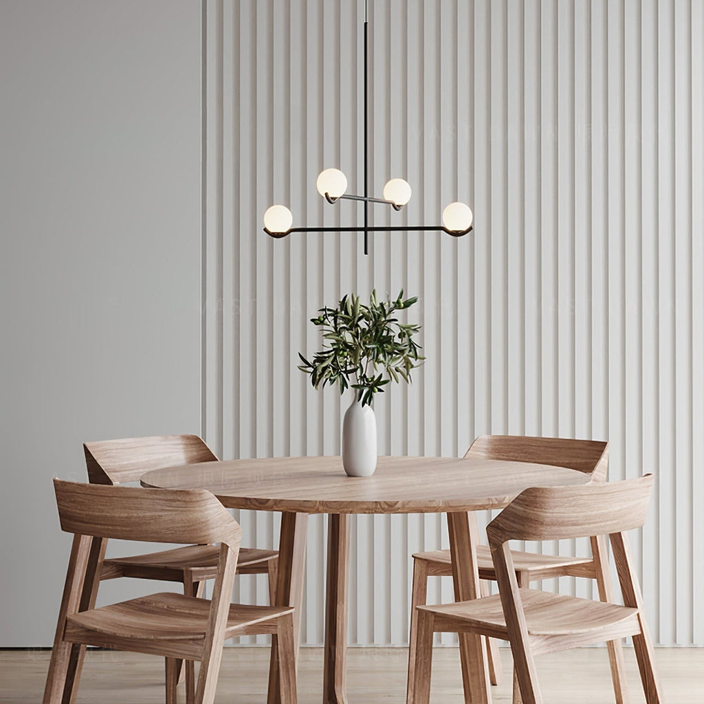 Fayno White Globe Chandelier