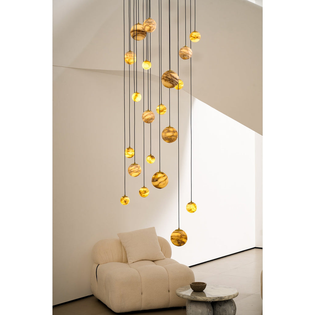 Arsorarae Modern Minimalist Cluster Alabaster Chandelier