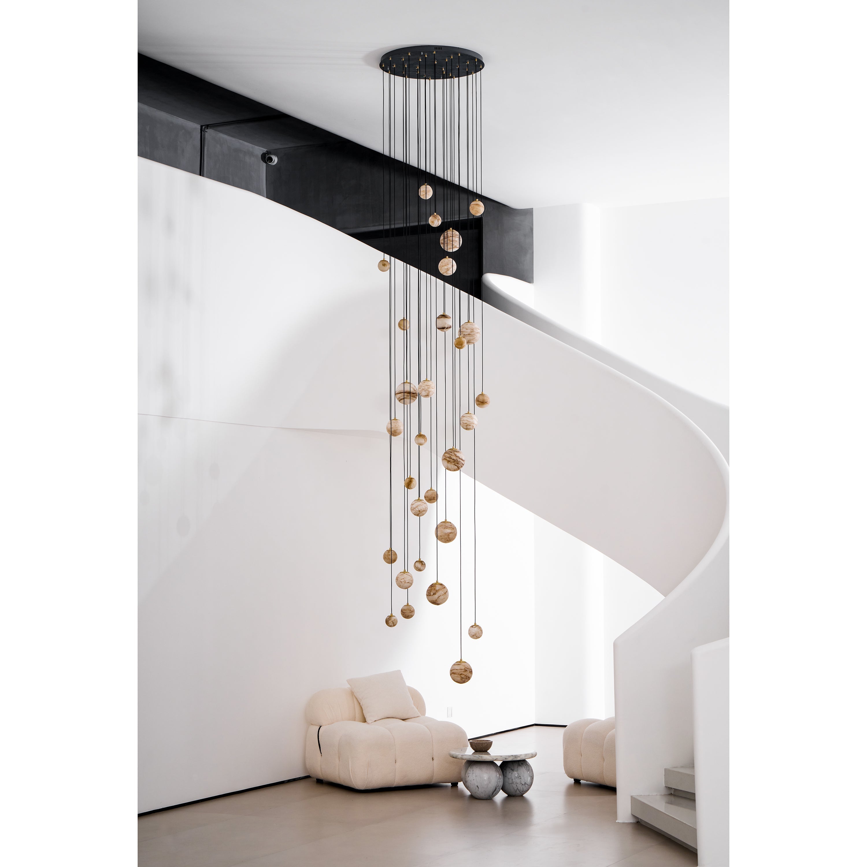 Arsorarae Modern Minimalist Cluster Alabaster Chandelier