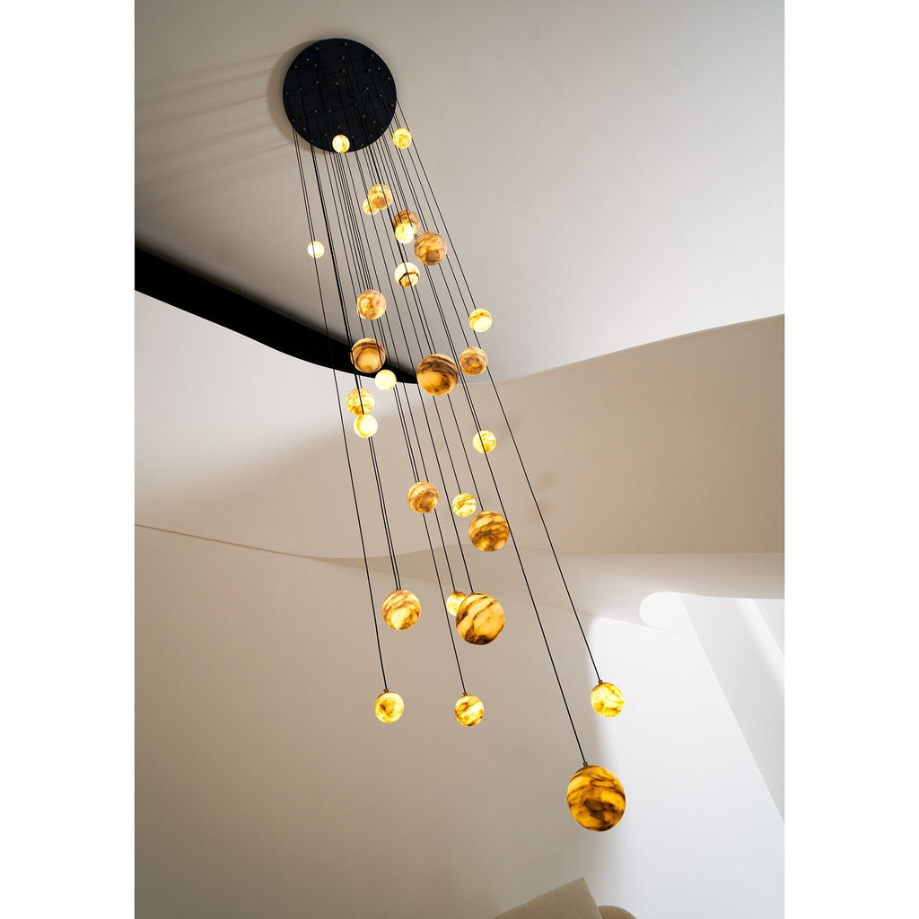 Arsorarae Modern Minimalist Cluster Alabaster Chandelier