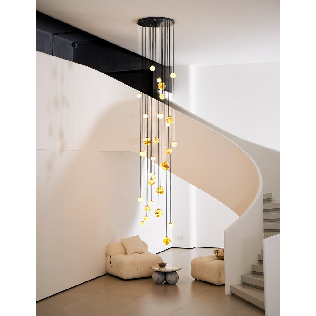 Arsorarae Modern Minimalist Cluster Alabaster Chandelier