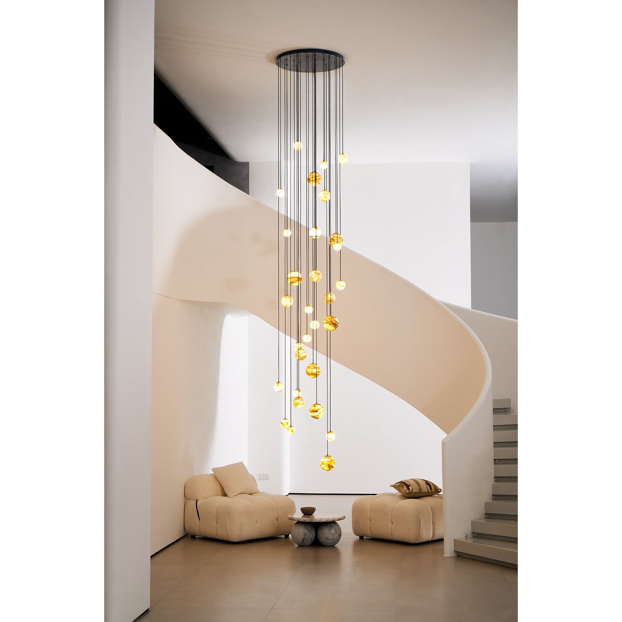 Arsorarae Modern Minimalist Cluster Alabaster Chandelier