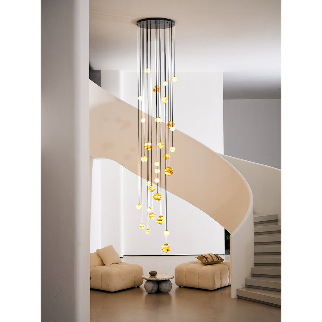 Arsorarae Modern Minimalist Cluster Alabaster Chandelier