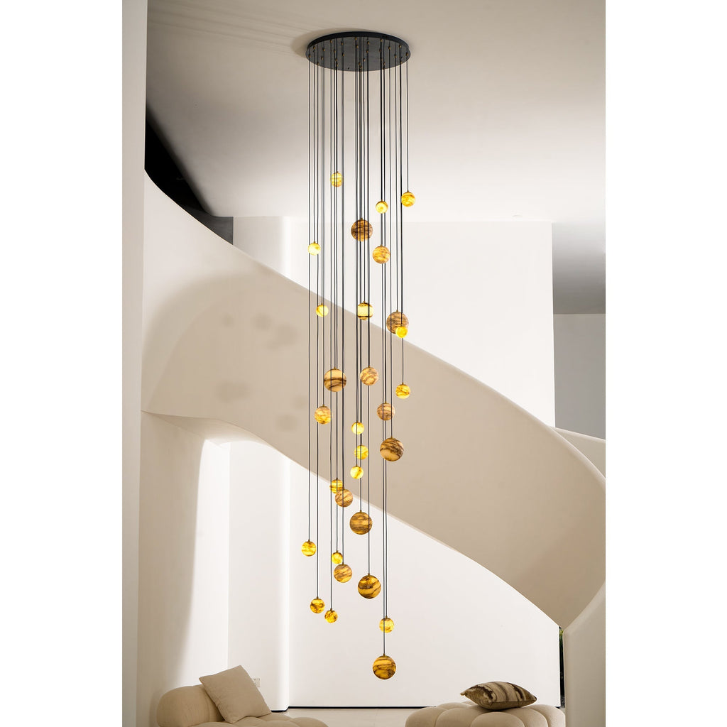 Arsorarae Modern Minimalist Cluster Alabaster Chandelier