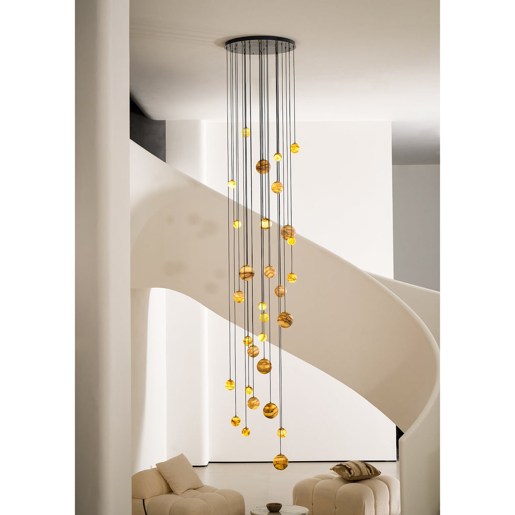 Arsorarae Modern Minimalist Cluster Alabaster Chandelier