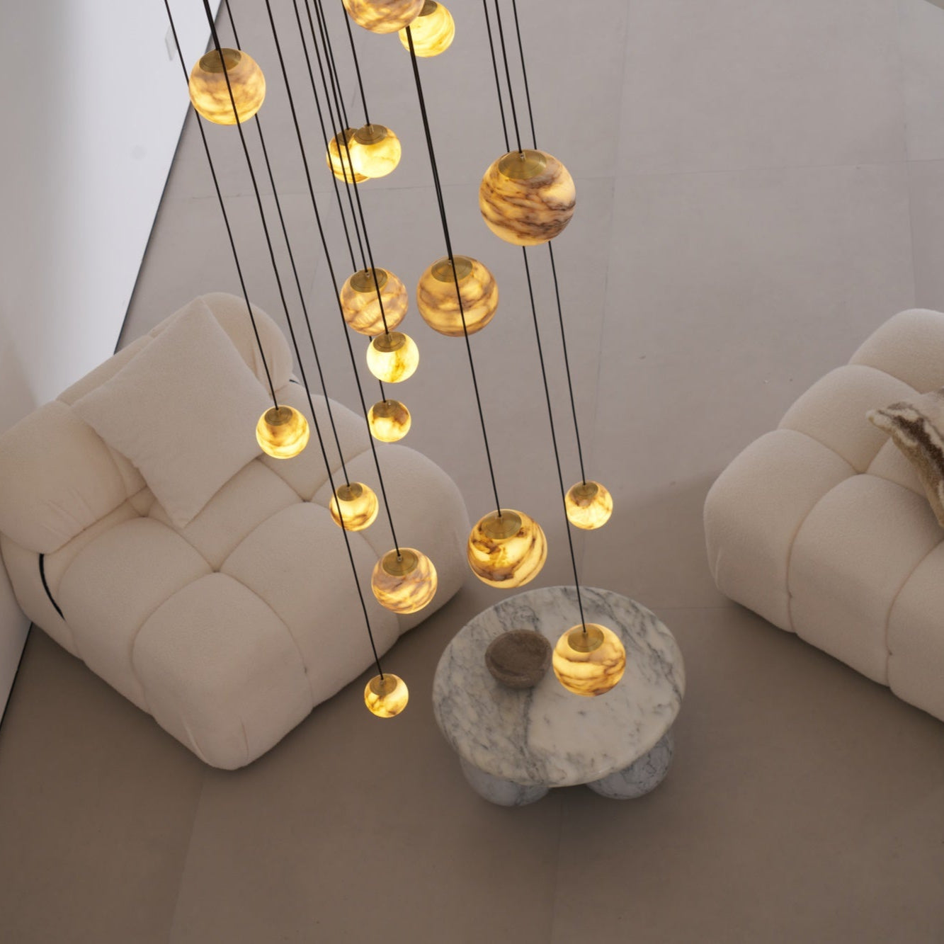 Sultana Contemporary Alabaster Chandelier