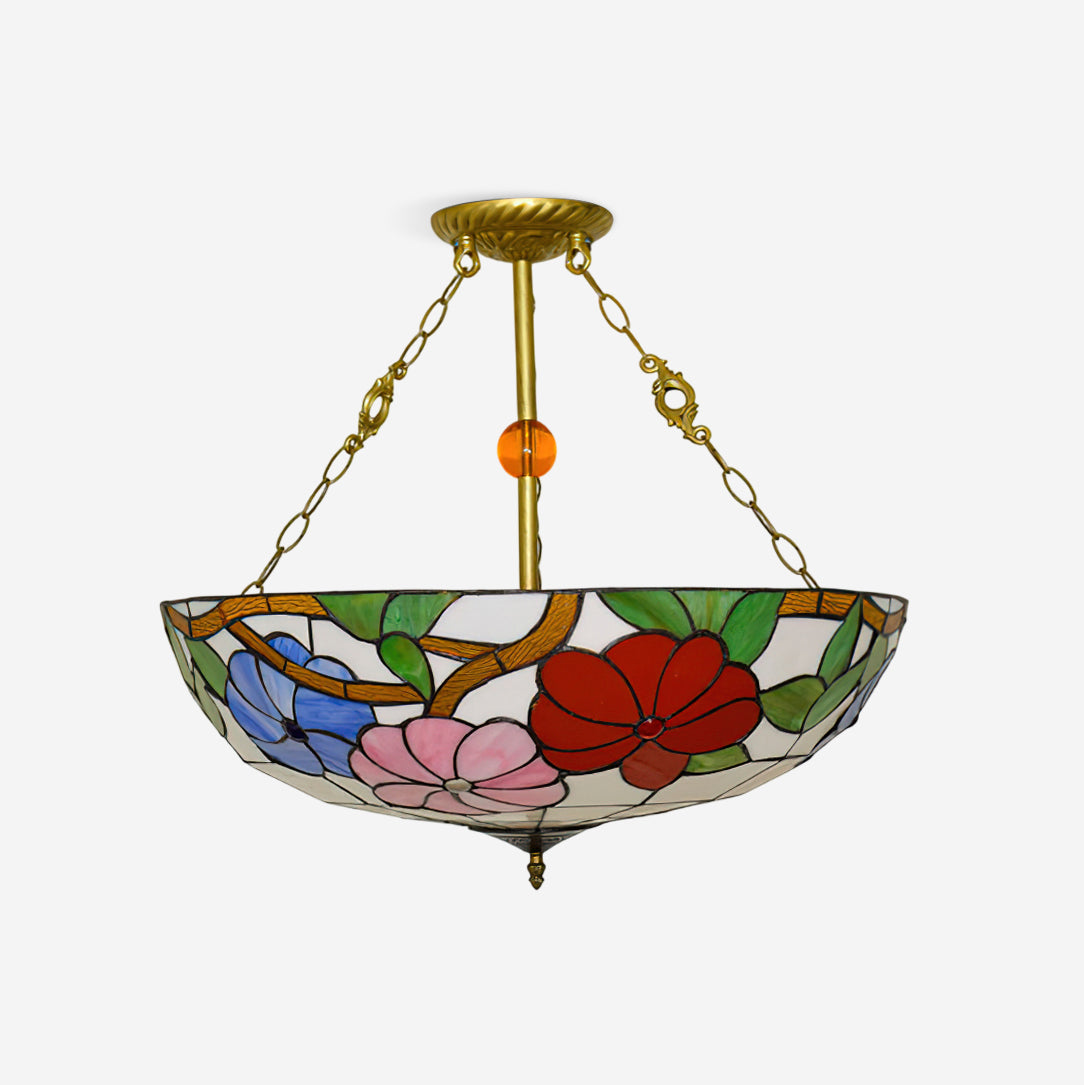 Tiffany   Chandelier Bowl-shaped