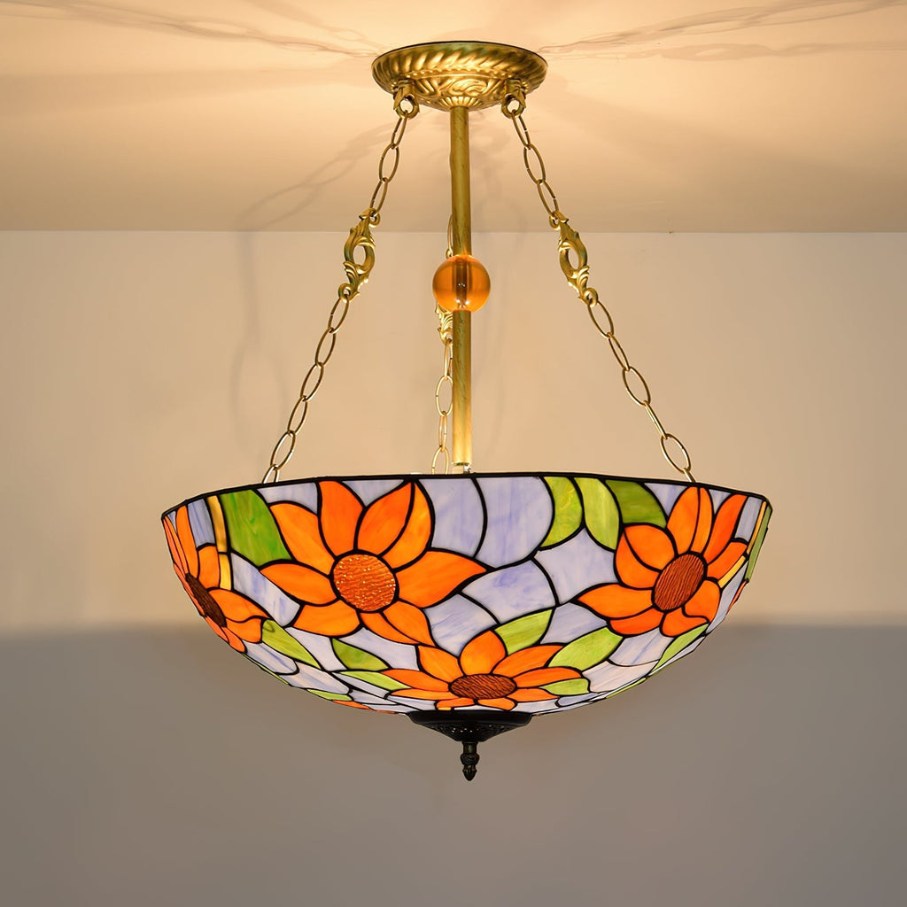 Tiffany   Chandelier Bowl-shaped