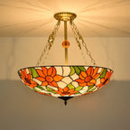 Tiffany   Chandelier Bowl-shaped