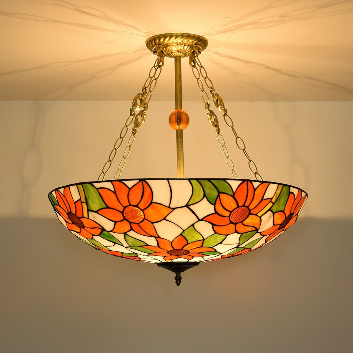 Tiffany   Chandelier Bowl-shaped