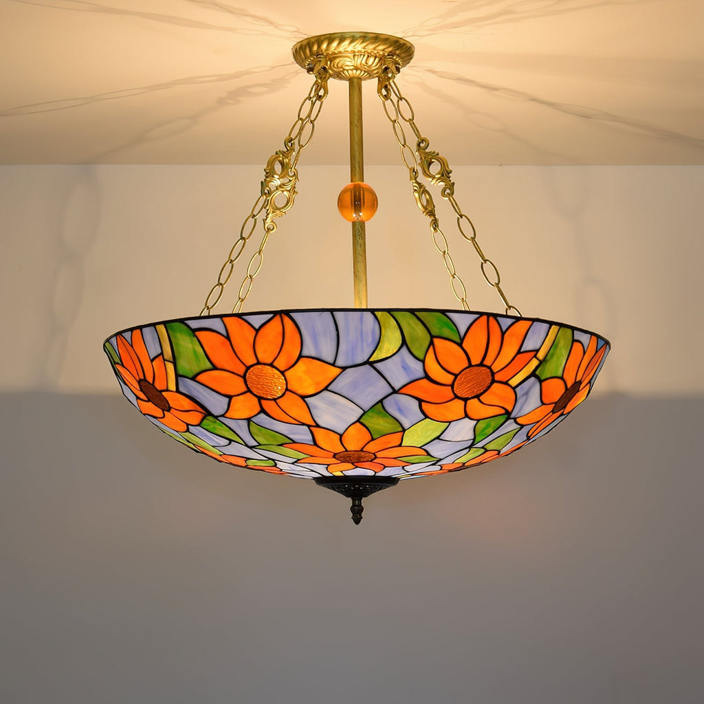 Tiffany   Chandelier Bowl-shaped