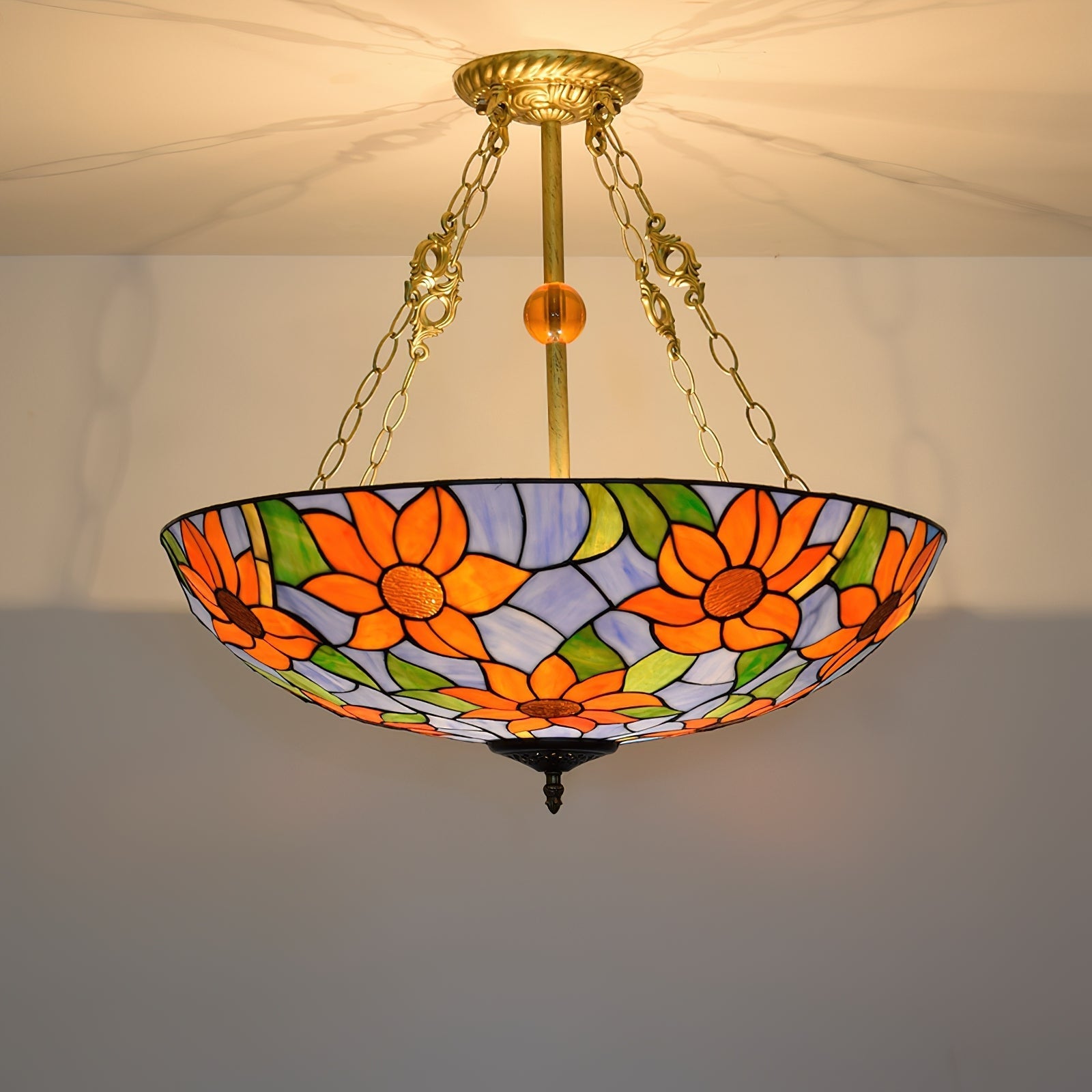 Tiffany   Chandelier Bowl-shaped