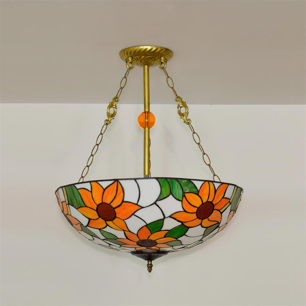 Tiffany   Chandelier Bowl-shaped