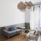 Lustra Pendant Light Rattan Swag Industrial