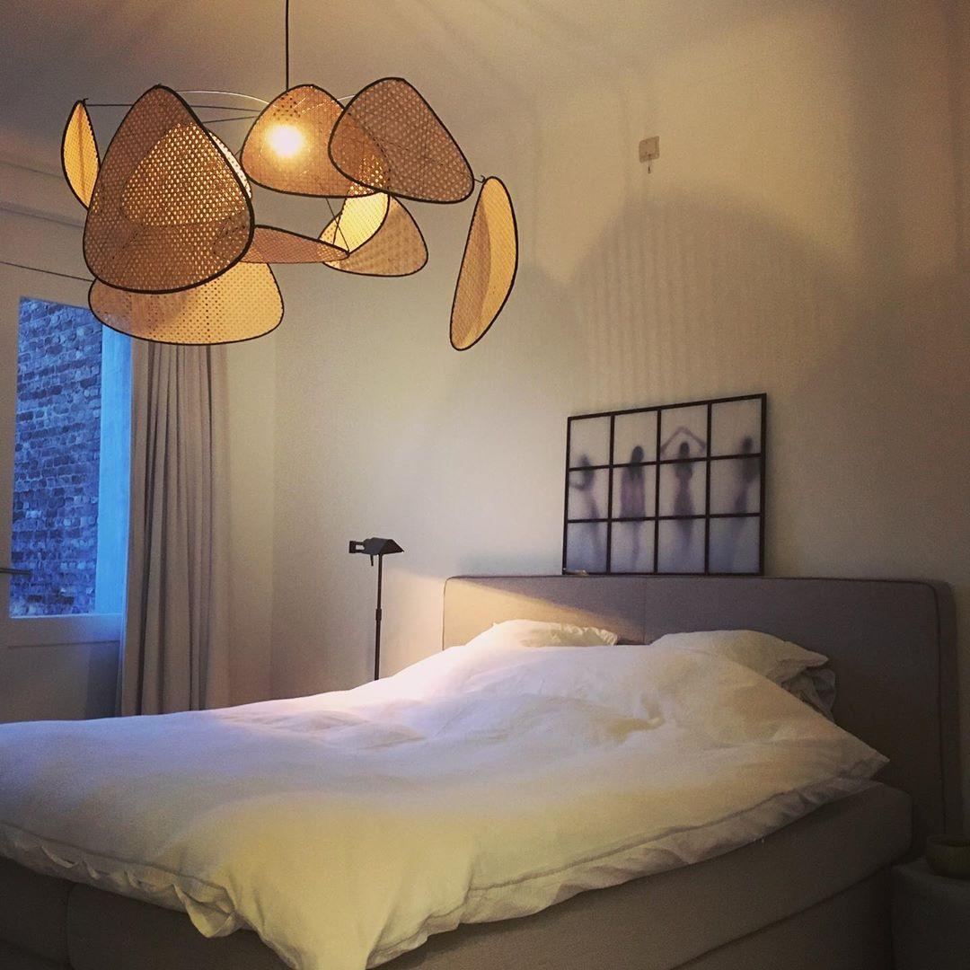 Lustra Pendant Light Rattan Swag Industrial