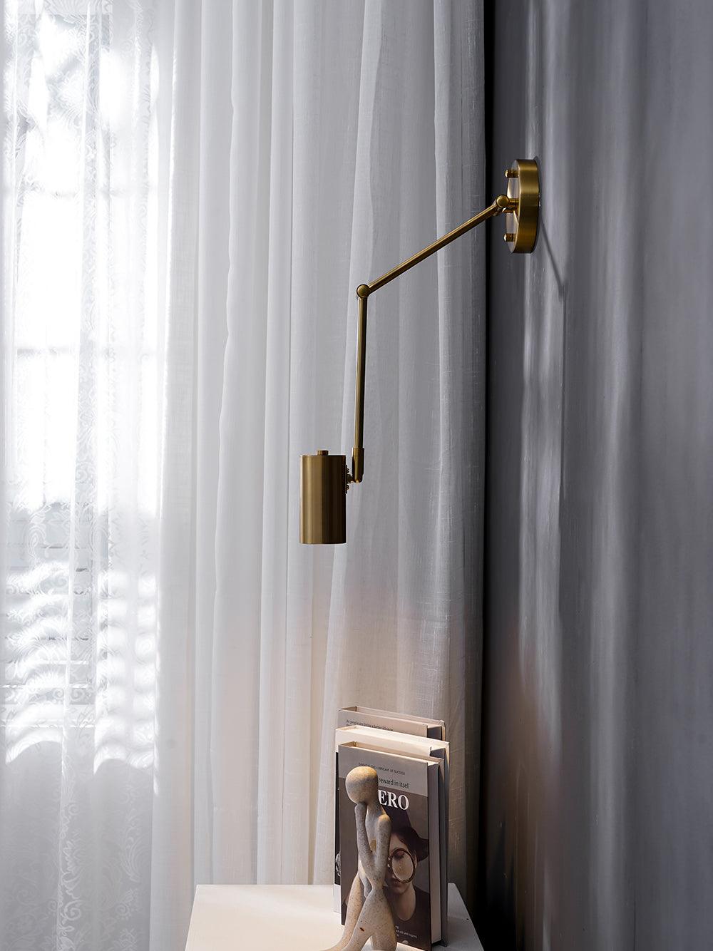 Lustra Wall Sconce Brass Swing Arm Adjustable