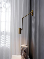 Lustra Wall Sconce Brass Swing Arm Adjustable