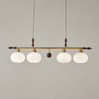 Sylvara Premium Elegance Traditional Wood Glass Pendant Lamp