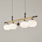 Sylvara Premium Elegance Traditional Wood Glass Pendant Lamp