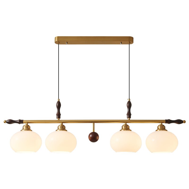 Sylvara Premium Elegance Traditional Wood Glass Pendant Lamp