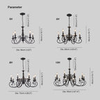 Silva Creative Retro Candle Chandelier Bedroom