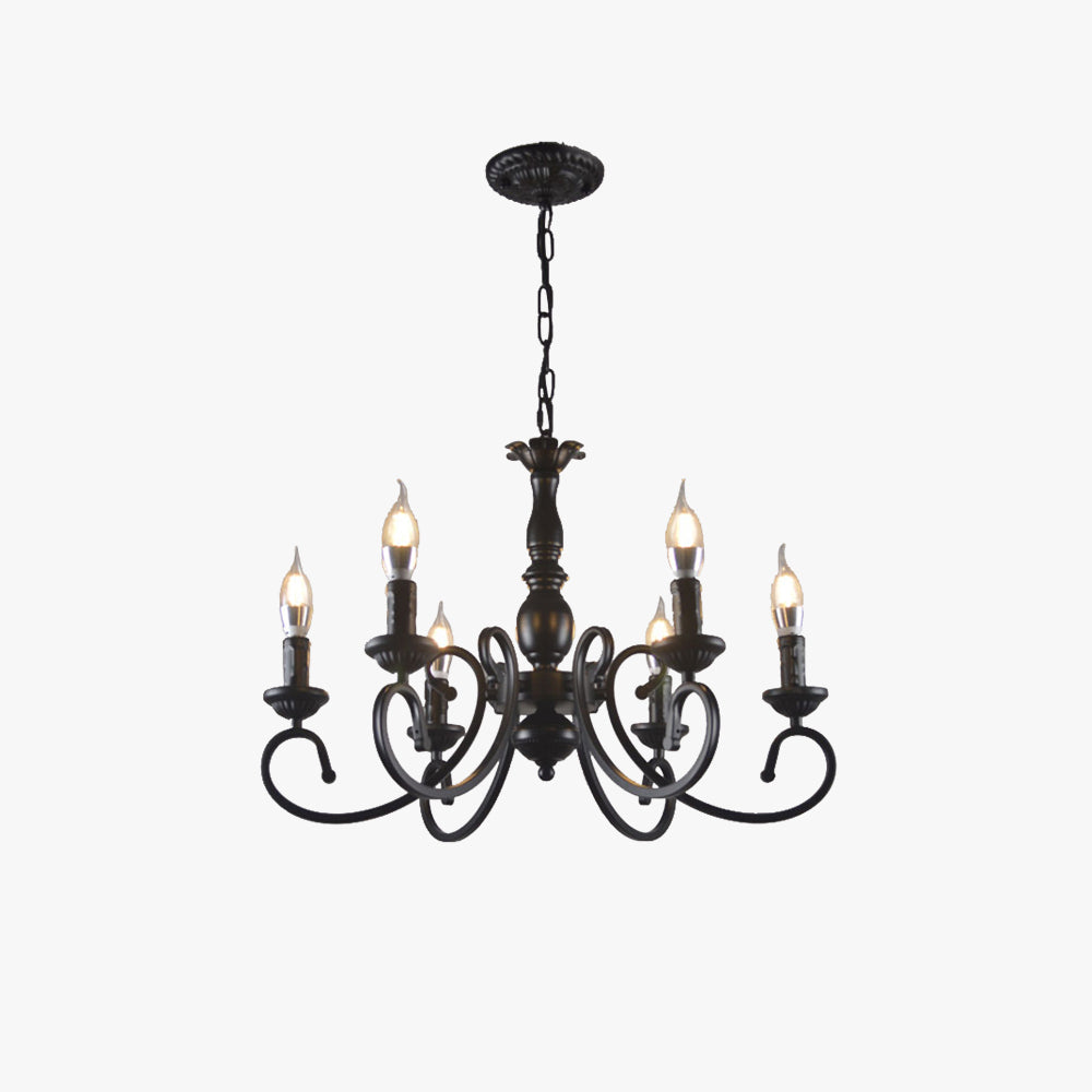 Silva Creative Retro Candle Chandelier Bedroom