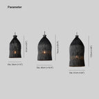 Ritta Design Birdcage LED Pendant Light Rattan Bedroom Living Room