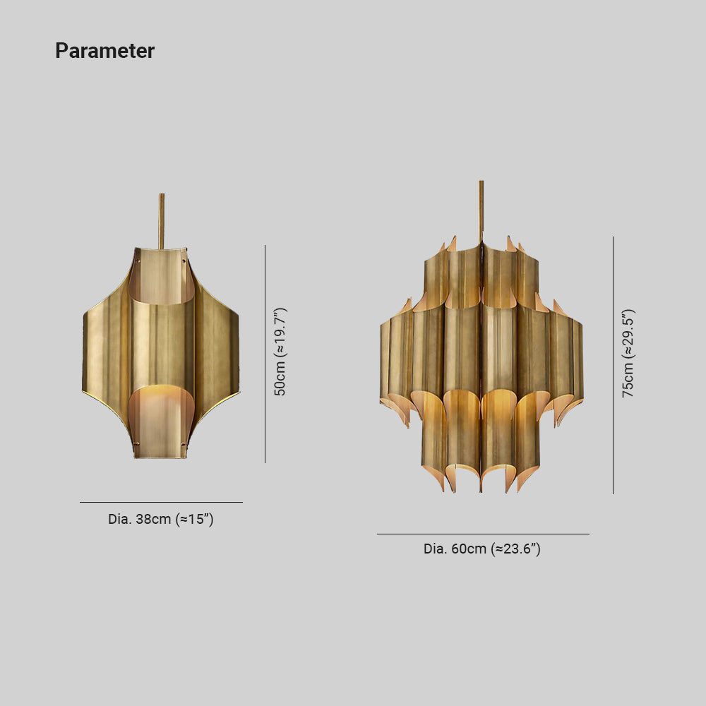 Arisha Simple Retro Creative Chandelier Brass Bedroom