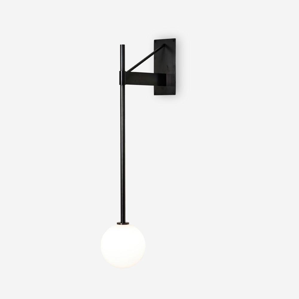 Wall Lamp Rod Glass Globe Minimal Lamp Fixture Bedside