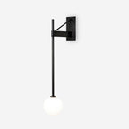 Wall Lamp Rod Glass Globe Minimal Lamp Fixture Bedside