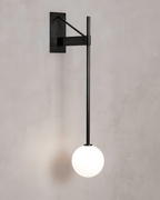 Wall Lamp Rod Glass Globe Minimal Lamp Fixture Bedside