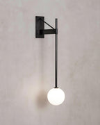 Wall Lamp Rod Glass Globe Minimal Lamp Fixture Bedside