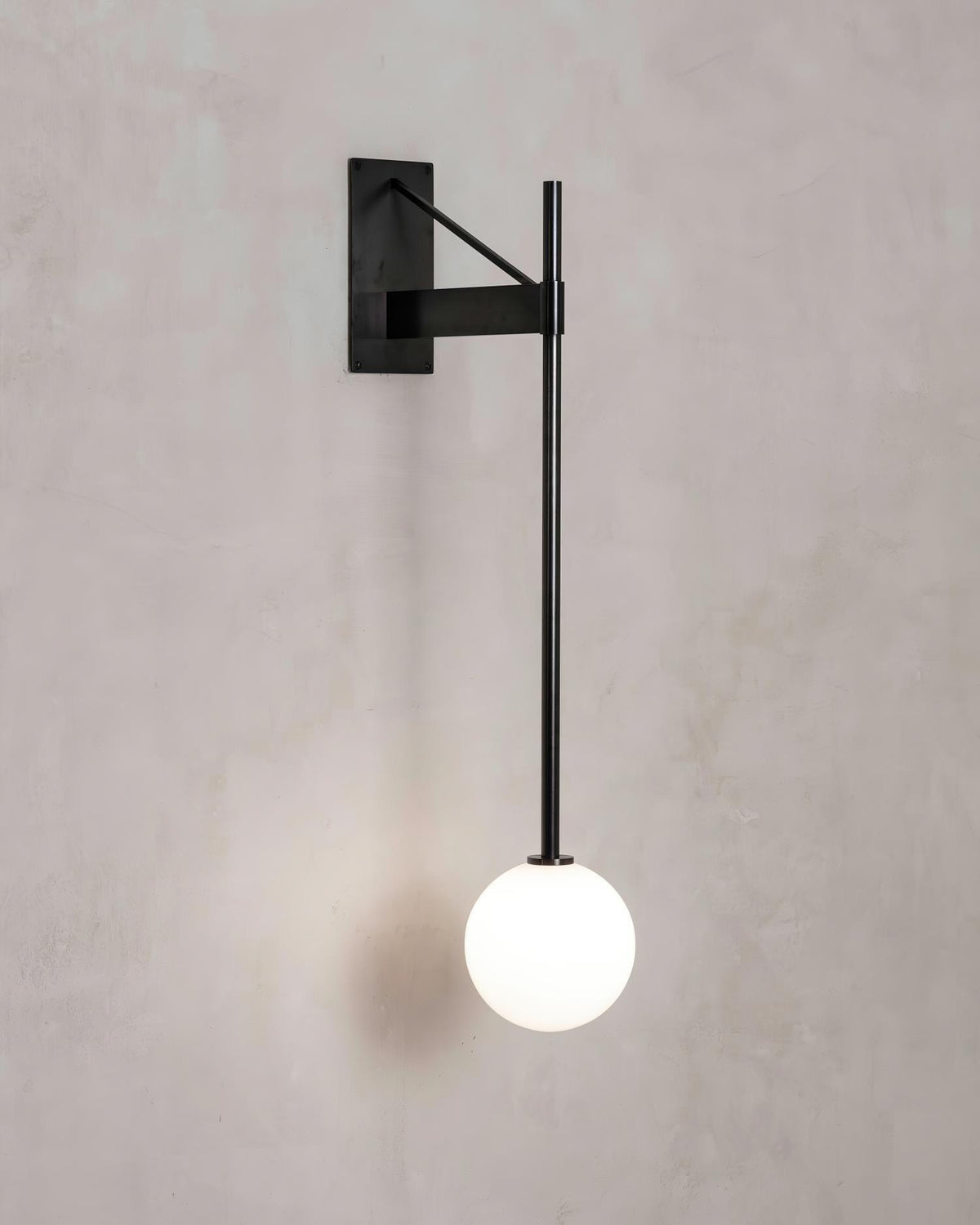 Wall Lamp Rod Glass Globe Minimal Lamp Fixture Bedside