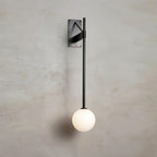Wall Lamp Rod Glass Globe Minimal Lamp Fixture Bedside