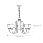 Caraeara Postmodern Luxury Glass Chandelier