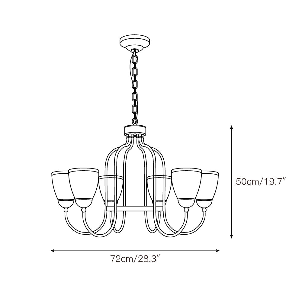 Caraeara Postmodern Luxury Glass Chandelier