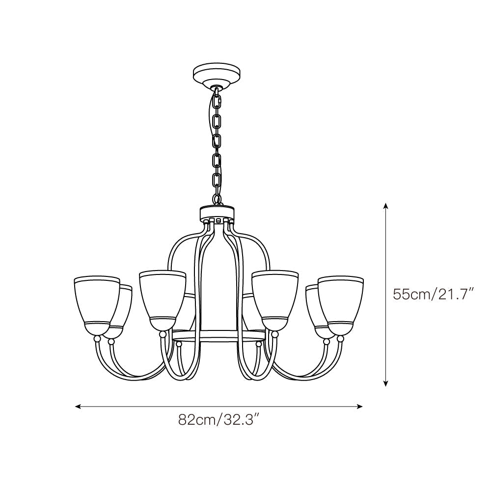 Caraeara Postmodern Luxury Glass Chandelier