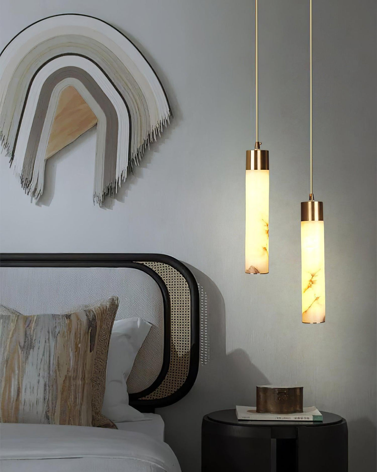 Cylinder Alabaster Pendant Light