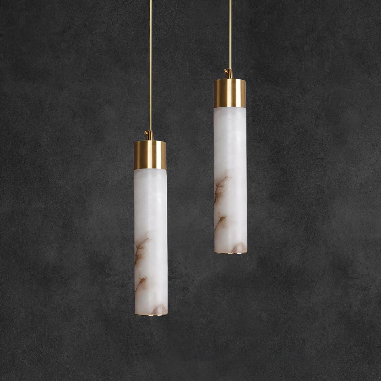 Cylinder Alabaster Pendant Light